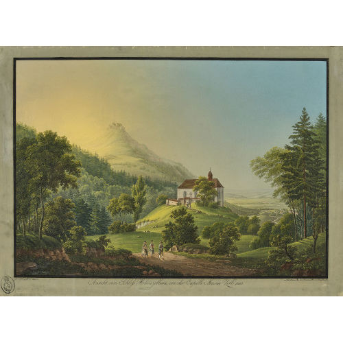 JOHANN HEINRICH I BLEULER : 'Ansicht vom Schloss Hohenzollern von der Capelle Maria Zell aus' (DOBIASCHOFSKY AUKTIONEN AG)