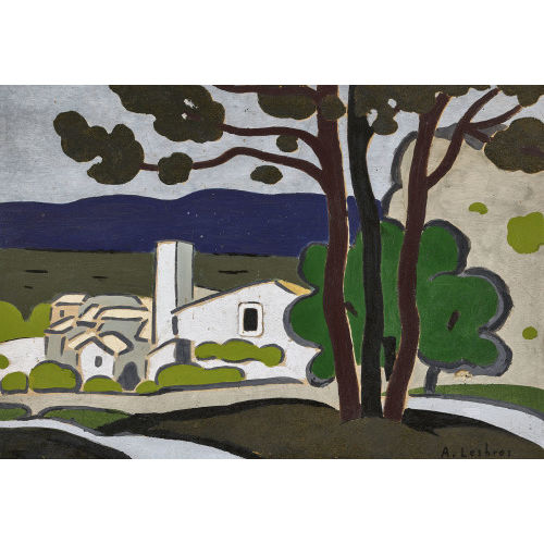 ALFRED LESBROS : Paysage de Barbentane (DOBIASCHOFSKY AUKTIONEN AG)