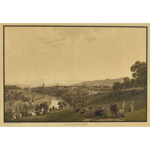 JOHANN JAKOB BIEDERMANN : 'Vue de la Ville de Berne' (DOBIASCHOFSKY AUKTIONEN AG)