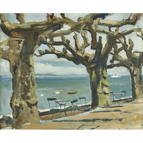 BENJAMIN II VAUTIER : 'Les Platanes � La Belotte' (DOBIASCHOFSKY AUKTIONEN AG)