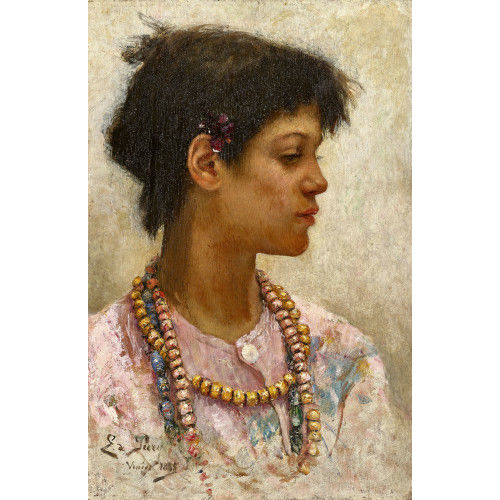 BARON EDMOND JEAN DE PURY : Portrait d'une jeune fille (DOBIASCHOFSKY AUKTIONEN AG)