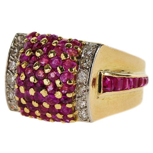 SAPHIR-DIAMANT-RING : (DOBIASCHOFSKY AUKTIONEN AG)