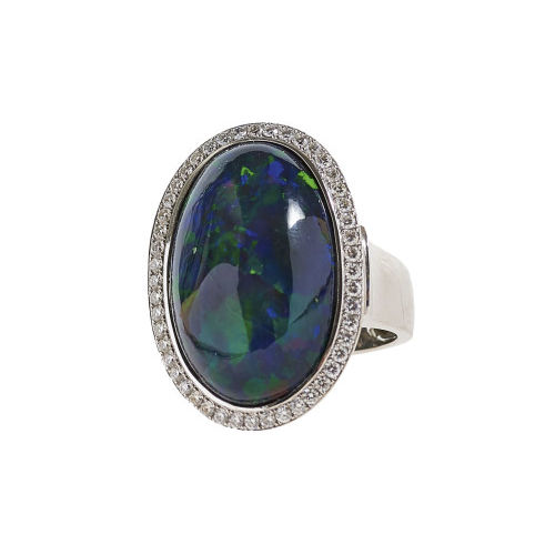 OPAL-DIAMANT-RING : (DOBIASCHOFSKY AUKTIONEN AG)