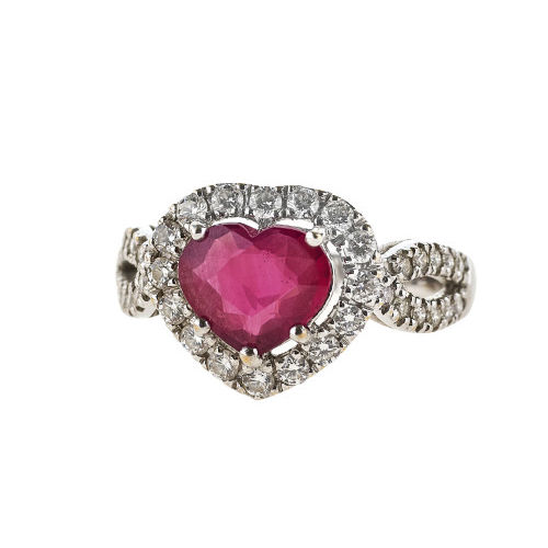 RUBIN-DIAMANT-RING : (DOBIASCHOFSKY AUKTIONEN AG)