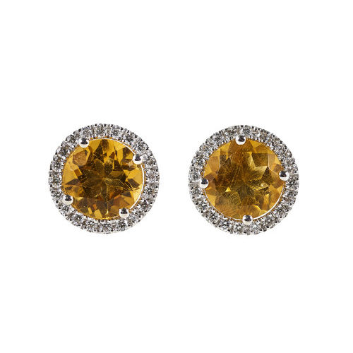 CITRIN-DIAMANT-OHRSTECKER : (DOBIASCHOFSKY AUKTIONEN AG)