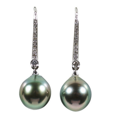 PERLEN-DIAMANT-OHRH�NGER : (DOBIASCHOFSKY AUKTIONEN AG)