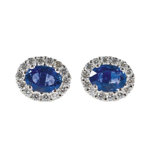 SAPHIR-DIAMANT-OHRSTECKER : (DOBIASCHOFSKY AUKTIONEN AG)