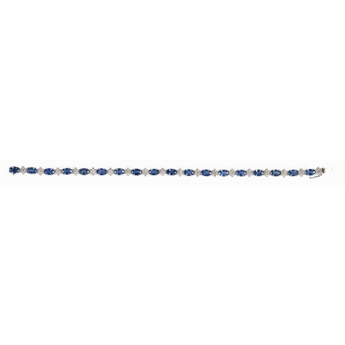 SAPHIR-DIAMANT-BRACELET : (DOBIASCHOFSKY AUKTIONEN AG)