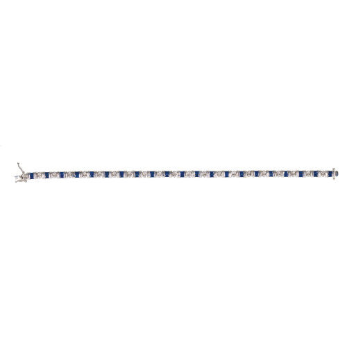 SAPHIR-DIAMANT-BRACELET : (DOBIASCHOFSKY AUKTIONEN AG)