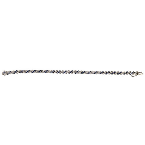 SAPHIR-DIAMANT-BRACELET : (DOBIASCHOFSKY AUKTIONEN AG)