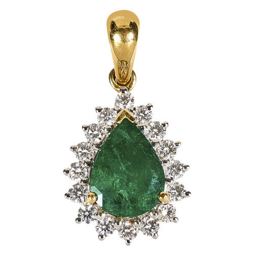 SMARAGD-DIAMANT-ANH�NGER : (DOBIASCHOFSKY AUKTIONEN AG)