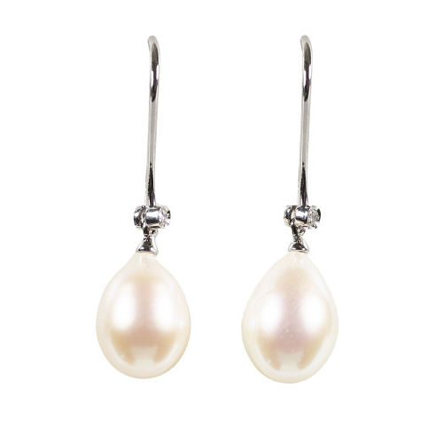 PERLEN-DIAMANT-OHRH�NGER : (DOBIASCHOFSKY AUKTIONEN AG)