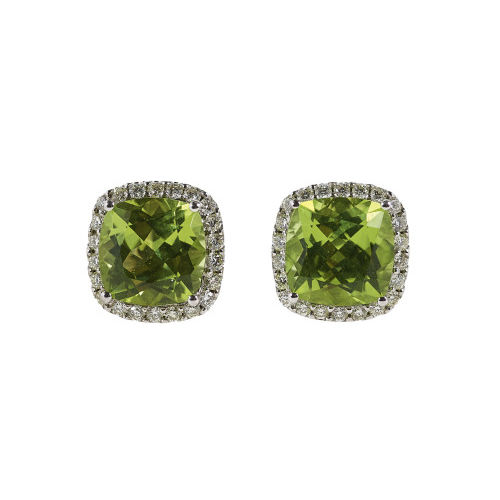 PERIDOT-DIAMANT-OHRSTECKER : (DOBIASCHOFSKY AUKTIONEN AG)