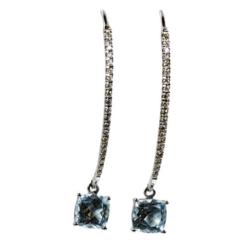AQUAMARIN-DIAMANT-OHRH�NGER : (DOBIASCHOFSKY AUKTIONEN AG)