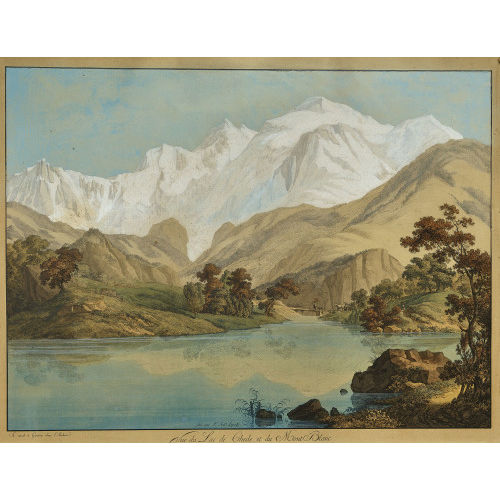JEAN-ANTOINE LINCK : 'Vue du Lac de Chede, et du Mont Blanc' (DOBIASCHOFSKY AUKTIONEN AG)