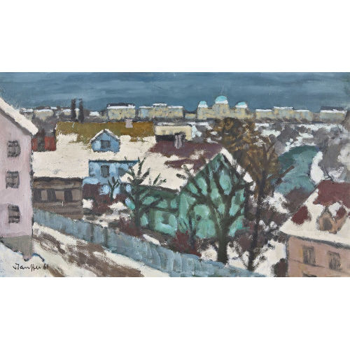 FRED STAUFFER : Winterlicher Blick auf Bern (DOBIASCHOFSKY AUKTIONEN AG)