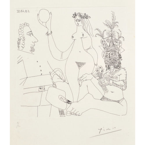PABLO PICASSO : 'Eau-forte 5 ao�t 1968 VI' (DOBIASCHOFSKY AUKTIONEN AG)