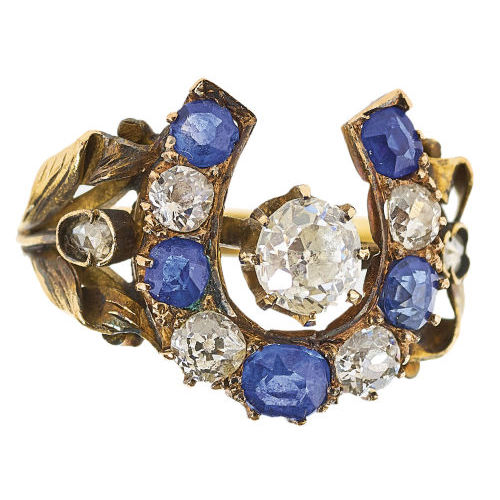 SAPHIR-DIAMANT-RING : (DOBIASCHOFSKY AUKTIONEN AG)