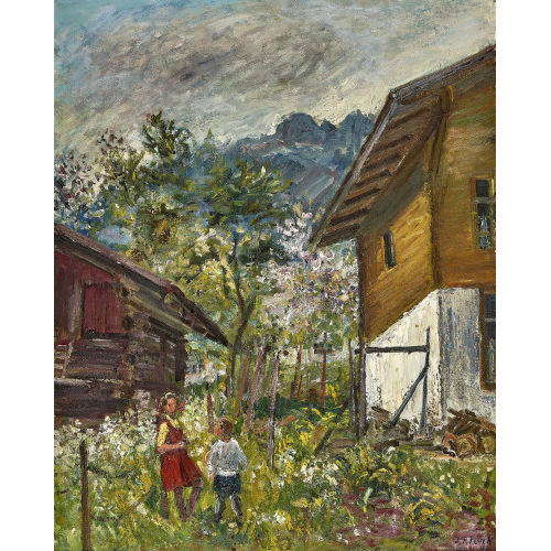 JOHANN PETER FL�CK : 'Vorfr�hling in Schwanden' (DOBIASCHOFSKY AUKTIONEN AG)