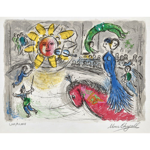 MARC CHAGALL : 'Sonne mit rotem Pferd' (DOBIASCHOFSKY AUKTIONEN AG)