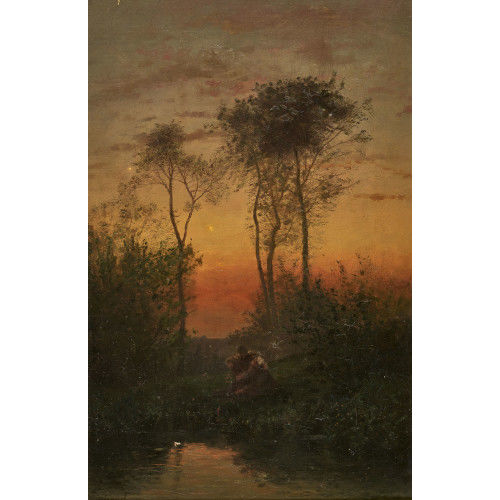 ANTOINE CHINTREUIL : Paysage au cr�puscule (DOBIASCHOFSKY AUKTIONEN AG)