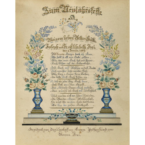 ANNA BARBARA (GEN. BABELI) GIEZENDANNER : 'Zum Neujahrsfeste' (DOBIASCHOFSKY AUKTIONEN AG)