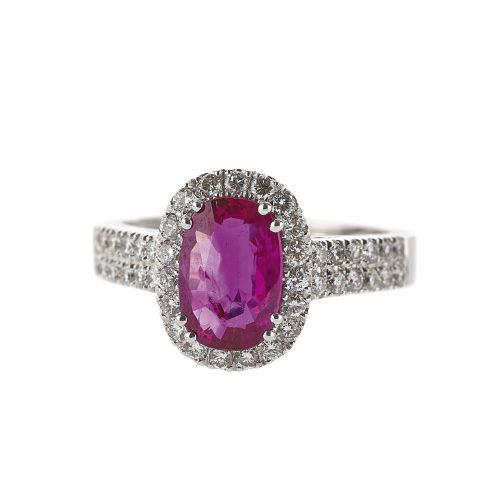 RUBIN-DIAMANT-RING : (DOBIASCHOFSKY AUKTIONEN AG)
