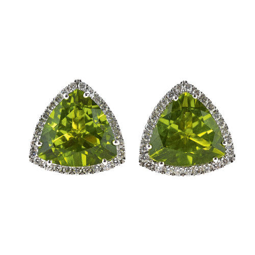 PERIDOT-DIAMANT-OHRSTECKER : (DOBIASCHOFSKY AUKTIONEN AG)