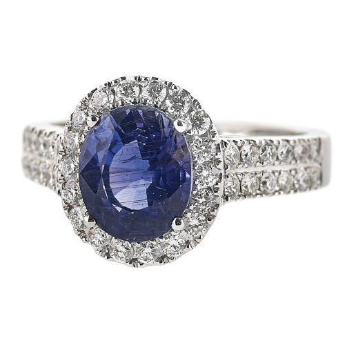 TANSANIT-DIAMANT-RING : (DOBIASCHOFSKY AUKTIONEN AG)