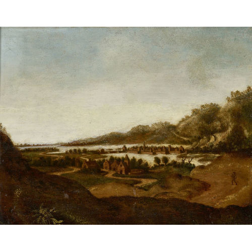 DIONYS (AUCH VERBURGH VERBURG : Landschaft mit Stadt am Fluss (DOBIASCHOFSKY AUKTIONEN AG)