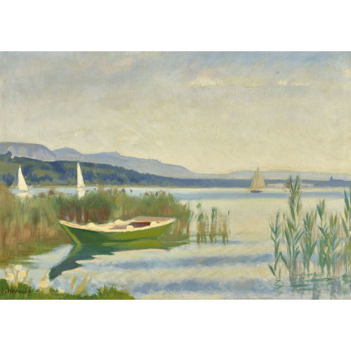 ERICH HERM�S : Seelandschaft mit Booten (DOBIASCHOFSKY AUKTIONEN AG)