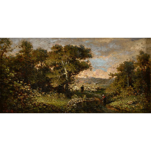 TH�ODORE ROUSSEAU : 'Le chemin des buissons pr�s Serigny' (DOBIASCHOFSKY AUKTIONEN AG)