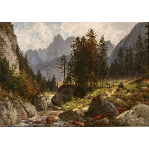 JOSEPH SCHOYERER : 'Gosauschlucht' (DOBIASCHOFSKY AUKTIONEN AG)