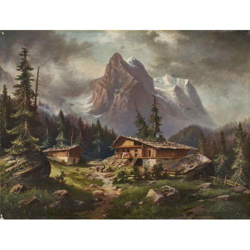 FERDINAND SOMMER : Well- und Wetterhorn von der Rosenlaui aus (DOBIASCHOFSKY AUKTIONEN AG)
