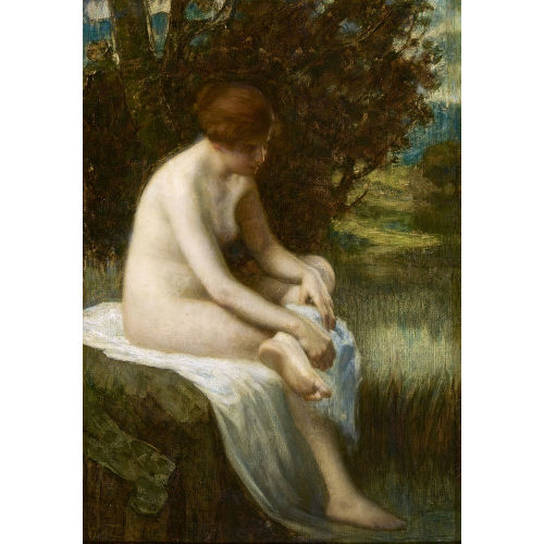 ANTONY TRONCET : 'Baigneuse au bord d'un �tang' (DOBIASCHOFSKY AUKTIONEN AG)