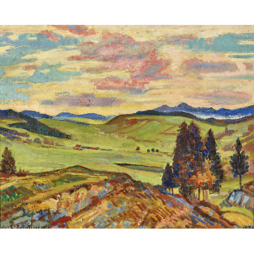 CHARLES L'EPLATTENIER : 'Environs de la Chaux de Fonds' (DOBIASCHOFSKY AUKTIONEN AG)