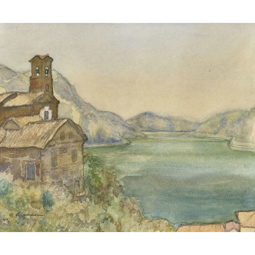CHARLES-CLOS OLSOMMER : 'L'�glise de Castagnola' (DOBIASCHOFSKY AUKTIONEN AG)