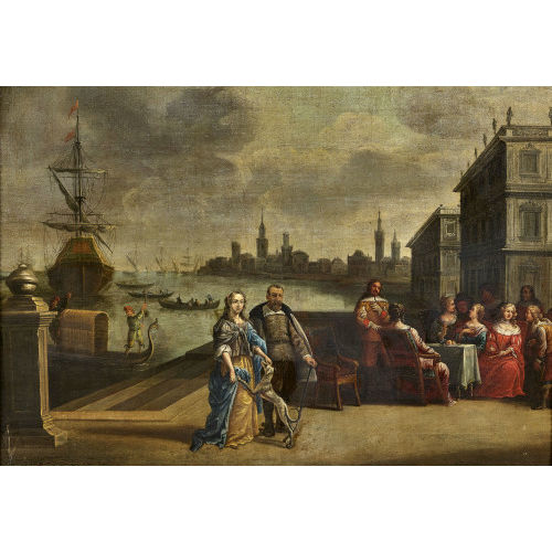 18./19. JH. ITALIEN : H�fische Gesellschaft im Freien (DOBIASCHOFSKY AUKTIONEN AG)