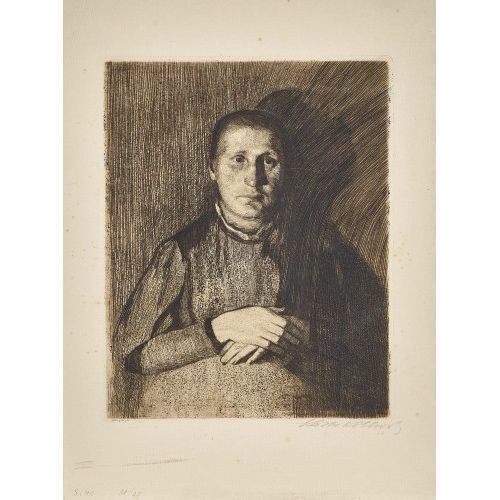K�THE KOLLWITZ : 'Frau mit �bereinandergelegten H�nden' (DOBIASCHOFSKY AUKTIONEN AG)