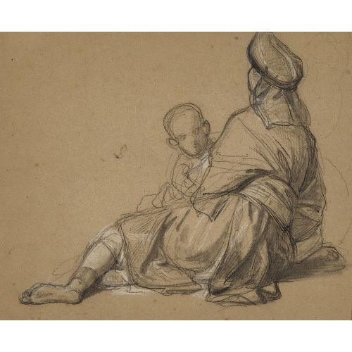 ISIDORE ALEXANDRE AUGUSTIN PILS : Orientale mit Kind (DOBIASCHOFSKY AUKTIONEN AG)