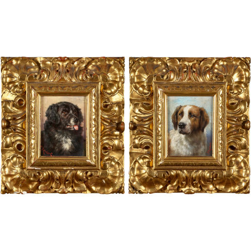 CARL REICHERT : Hundeportr�ts. Gegenst�cke (DOBIASCHOFSKY AUKTIONEN AG)