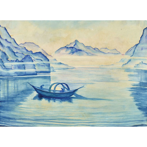 CLARA PORGES : Barke auf dem Lago di Lugano (DOBIASCHOFSKY AUKTIONEN AG)