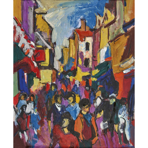 MARTIN PETER FL�CK : 'Rue Mouffetard' (DOBIASCHOFSKY AUKTIONEN AG)