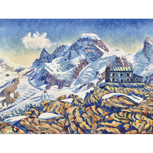 EMIL WEBER : Gandeggh�tte mit Breithorn (DOBIASCHOFSKY AUKTIONEN AG)