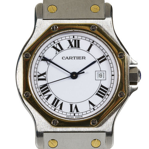 CARTIER : Wristwatch 'Santos' (DOBIASCHOFSKY AUKTIONEN AG)