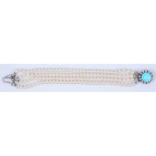 PERLEN-BRILLANT-BRACELET : (DOBIASCHOFSKY AUKTIONEN AG)