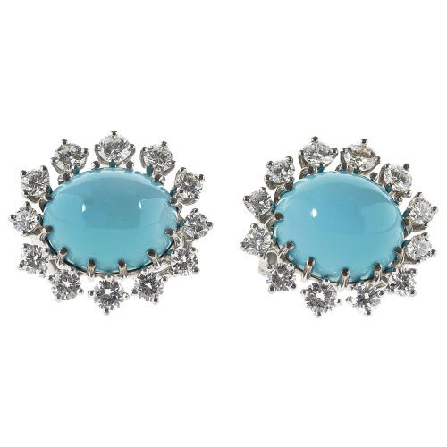 T�RKIS-BRILLANT-OHRSTECKER : G�belin, Luzern (DOBIASCHOFSKY AUKTIONEN AG)