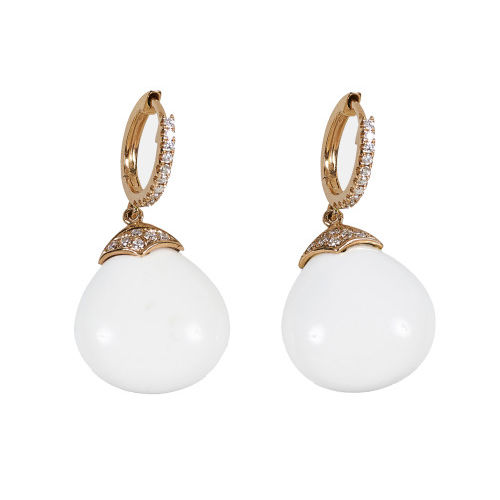 CHALCEDON-BRILLANT-OHRH�NGER : (DOBIASCHOFSKY AUKTIONEN AG)