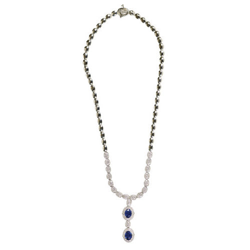 SAPHIR-BRILLANT-COLLIER : (DOBIASCHOFSKY AUKTIONEN AG)