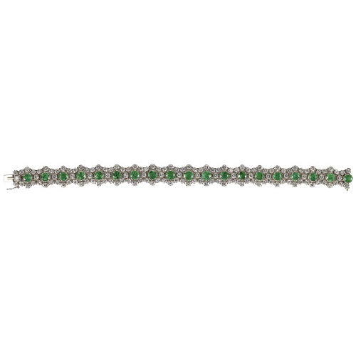 SMARAGD-BRILLANT-BRACELET : (DOBIASCHOFSKY AUKTIONEN AG)